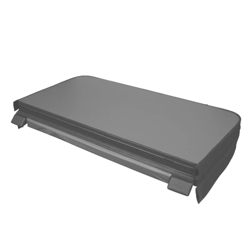 Copertura per vasca idromassaggio Coperchio Spa 2 x 2 m quadrato Grigio Hard Top Resistente alle intemperie PVC in Pelle