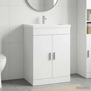 Mobiletto da Bagno Sotto Lavabo Bianco 56 x 37,5 x 81 cm 890680