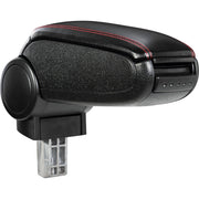 Bracciolo centrale per Volkswagen Up! con scomparto imbottito in similpelle nera con cuciture rosse 03_0000737