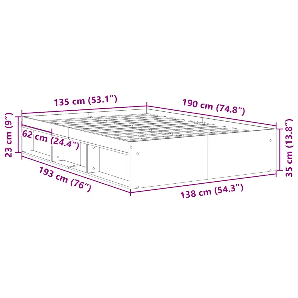 Giroletto Rovere Fumo 135x190 cm Double 3203912