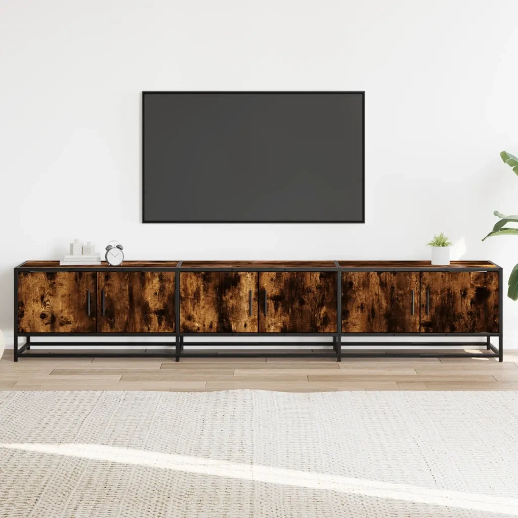 Mobile TV Rovere Fumo 210x35x41 cm in Truciolato 3300792