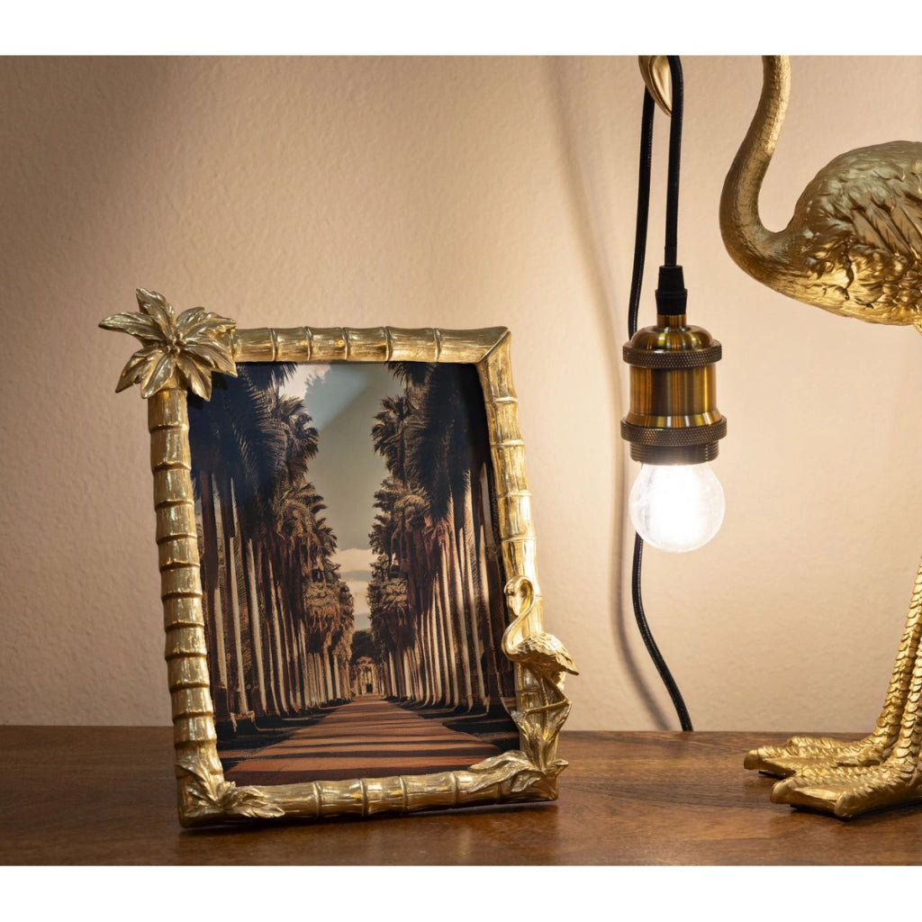 Portafoto Olistic 61, Oro, Poliresina, 25x2,8x21 cm