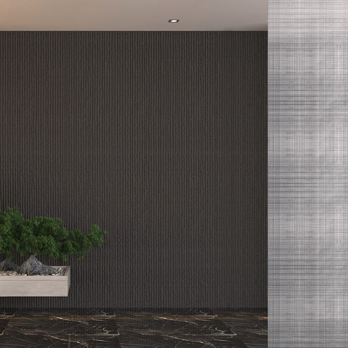 Set 12 Pannelli Decorativi Area 8,6 mq 120x60x2,5 cm Rivestimento Murale Effetto Pietra Graffiata 3D in PU Ossidana