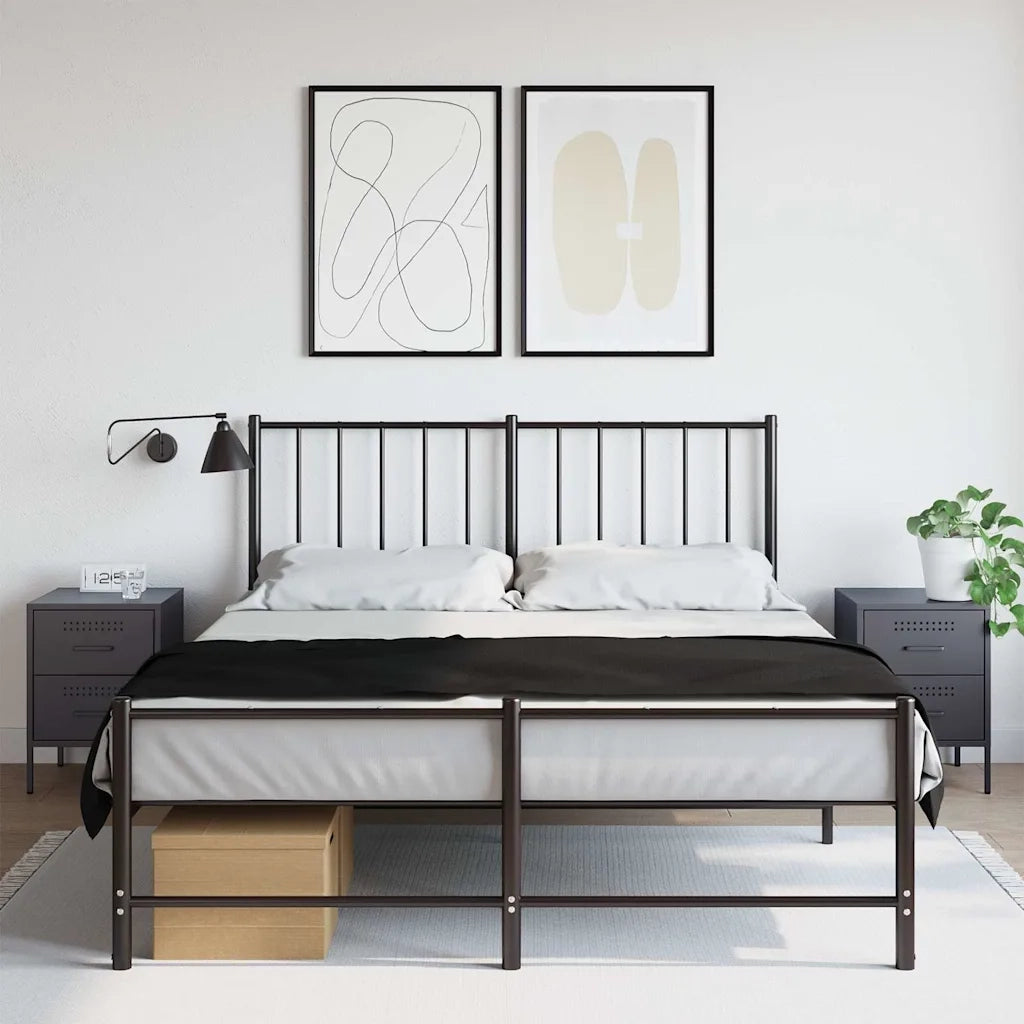 Set di 2 Comodini | Armadio da Notte | Mobiletto da notte Antracite 36x39x50,5 cm in Acciaio