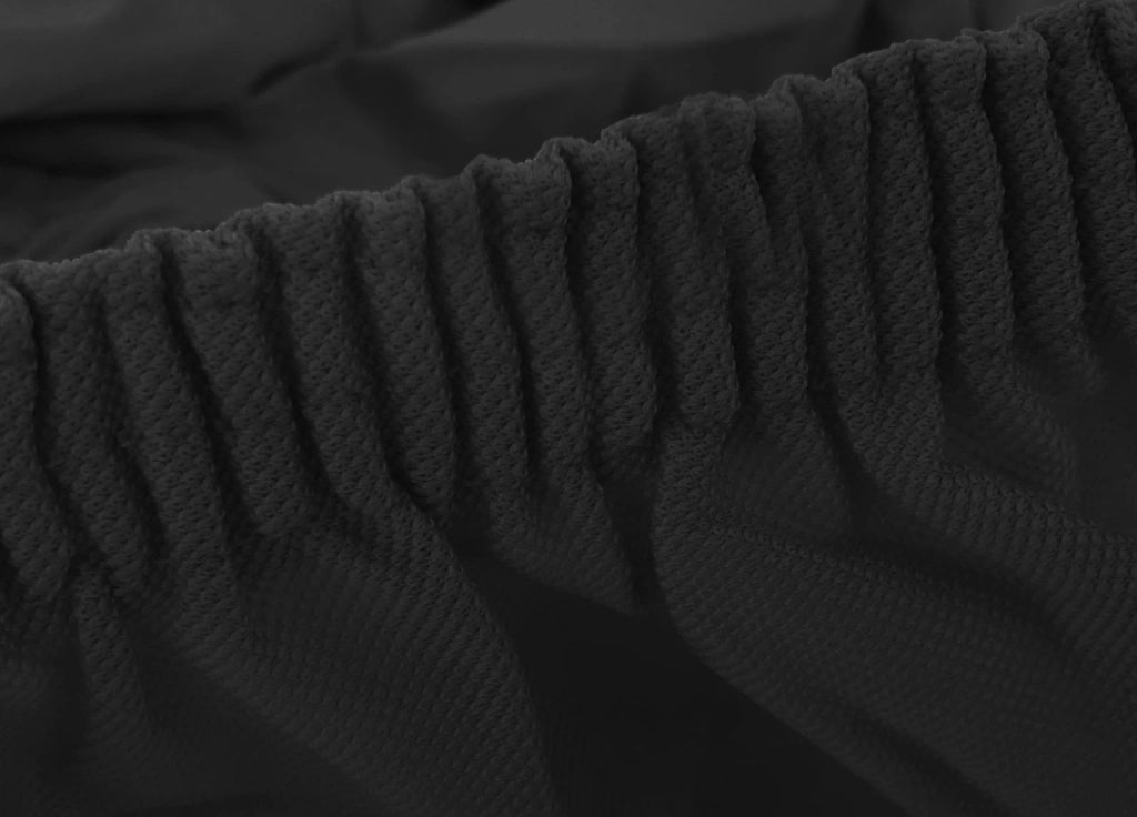 Copriseduta Per Divano Elasticizzato Antimacchia Genius In Tinta Unita - Chaise Longue - Nero 1017