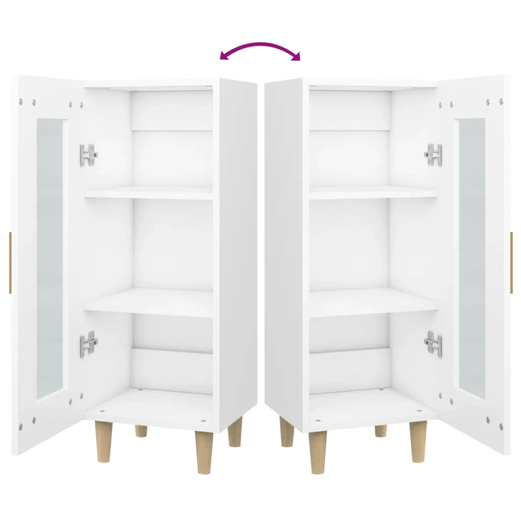 Credenza Bianca 34,5x34x90 cm in Legno Multistrato 812393