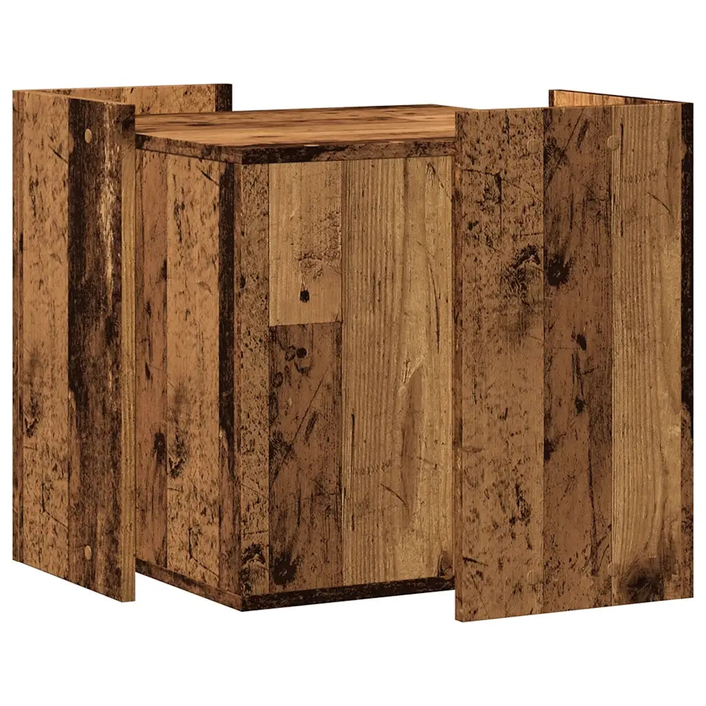 Recinto Lettiera Gatti Legno Vecchio 53x53x51 cm in Truciolato