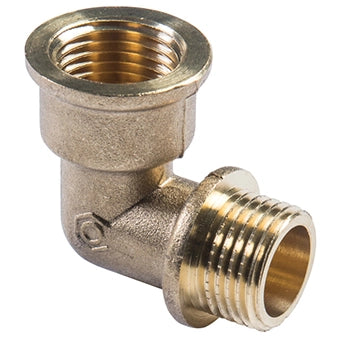 Raccordo a gomito in ottone 1" maschio/femmina