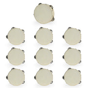 10 Tamburelli in Legno decorativi da 15 cm di diametro con Sonagli