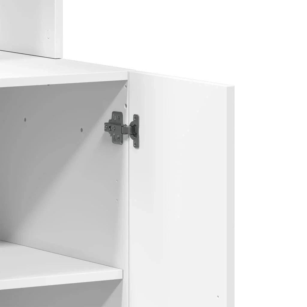 Mobile da cucina pratico con anta e cassetto 60 x 50 x 180 cm in legno composito bianco 02_0055531