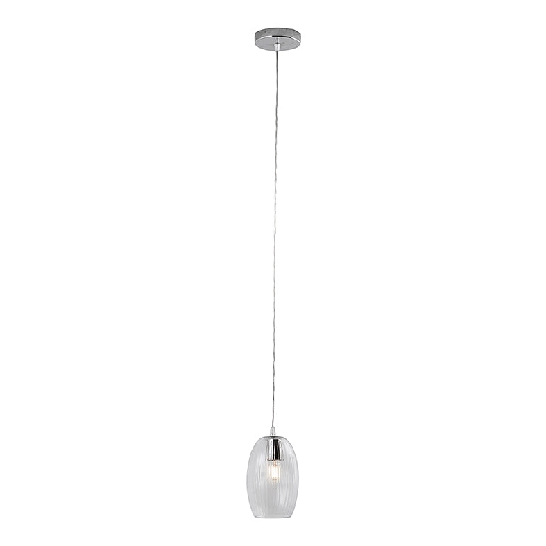 Talisker Sospensione Tonda in Vetro Cristallo E14 IP20 - Lampadario a Luce Diretta in Vetro Lavorato a Mano per Interni - Rossini Group