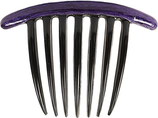 Comb con Verniciatura a Fiamma con Accenti Francesi in Acciaio Nero
