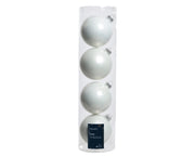 Box 4 Palline Vt luc/opac Bianco neve d10cm