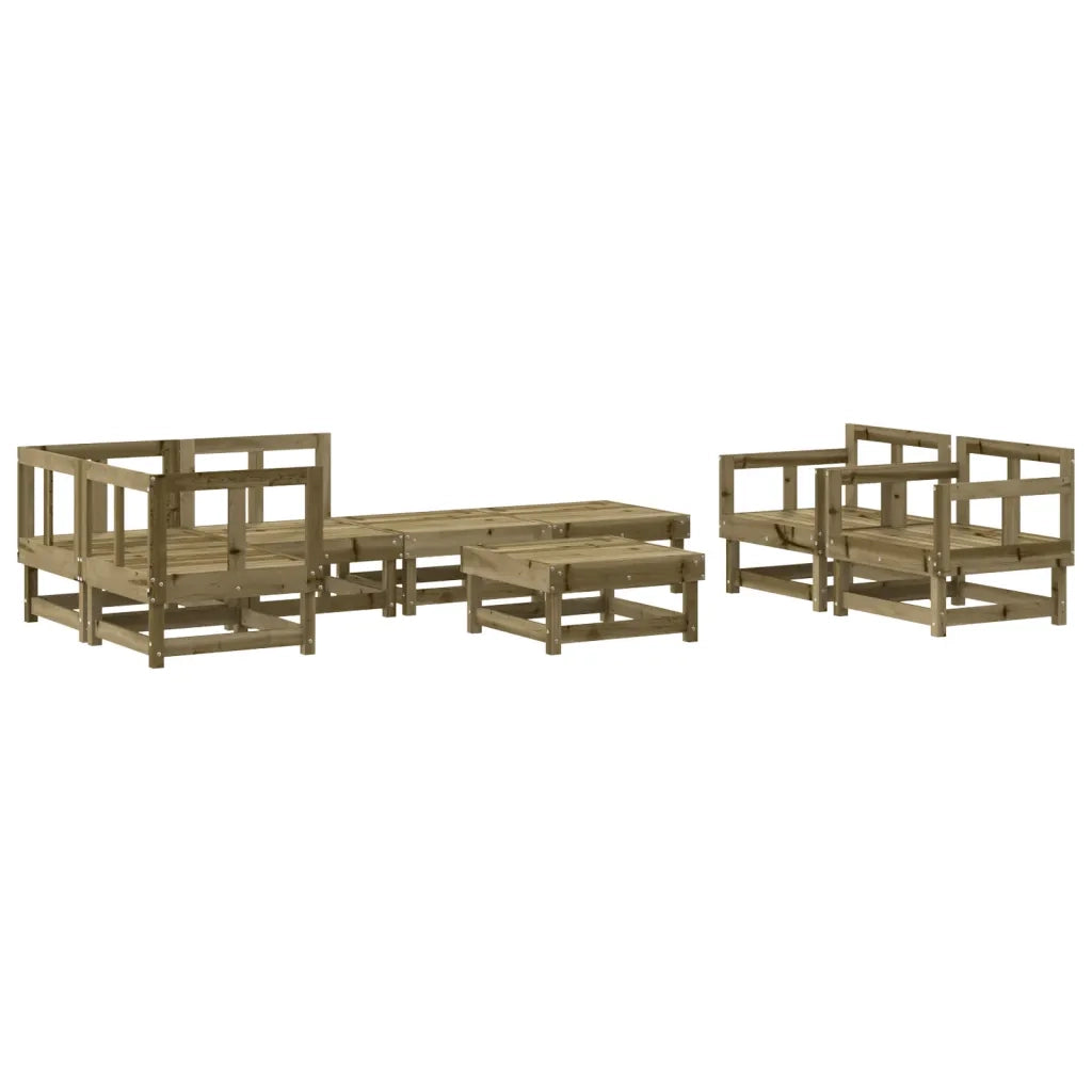 vidaXL Set Salotto da Giardino 8 pz in Legno Impregnato di Pino