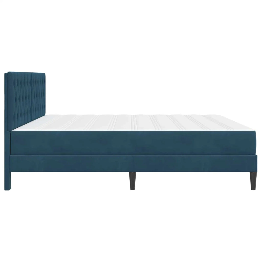 Struttura letto con materasso Blu 180 x 200 cm Velluto 3415071