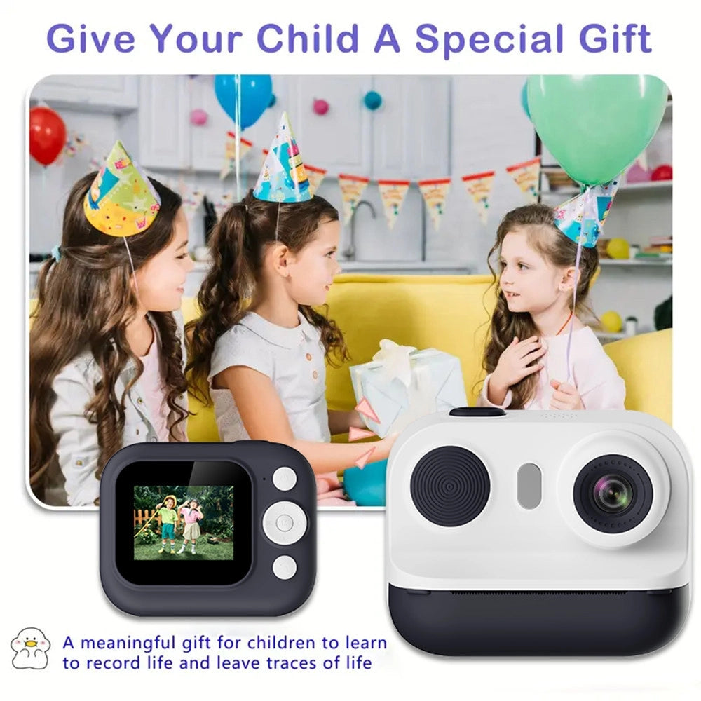 Trade Shop - Fotocamera Portatile A Stampa Istantanea Per Bambini Con Schermo Led Zoom Digitale 6x -