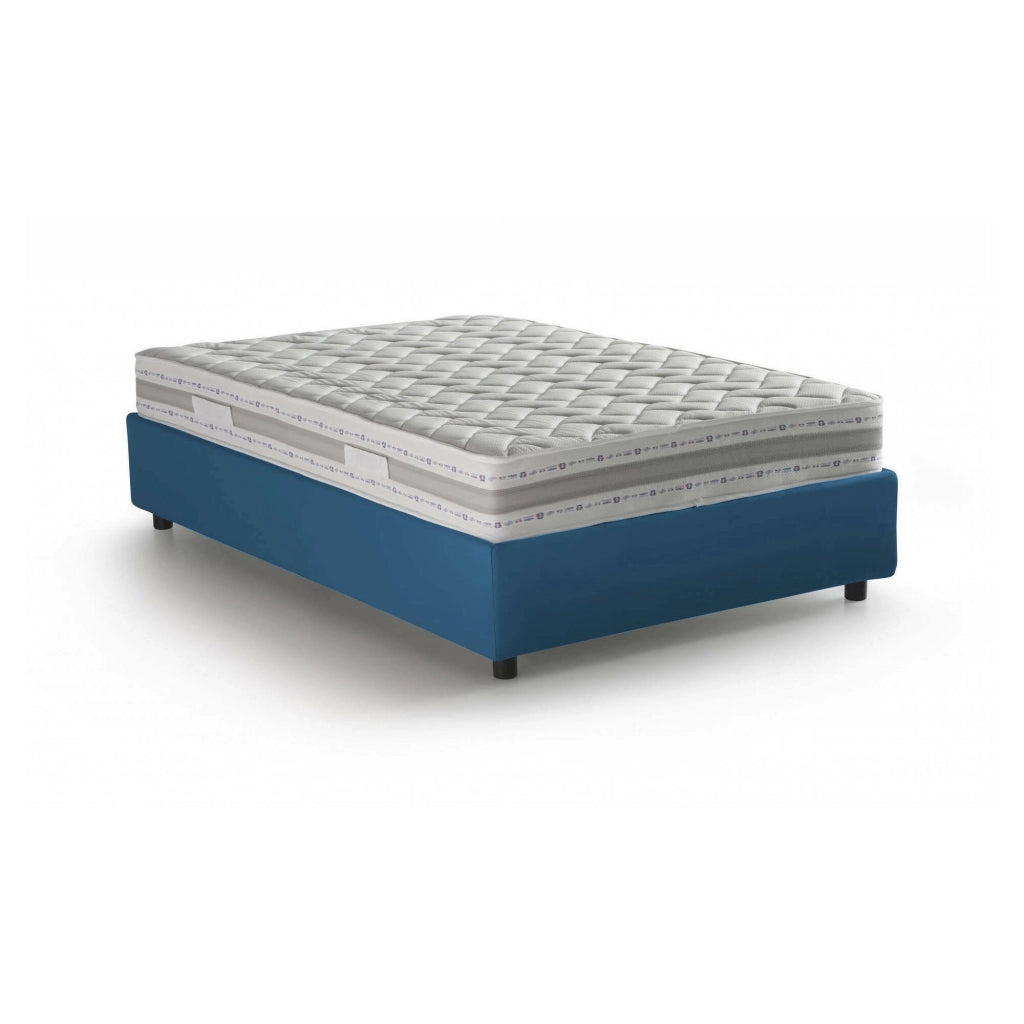 Alvise, Letto Piazza e Mezza Materasso Incluso Made in Italy, blu