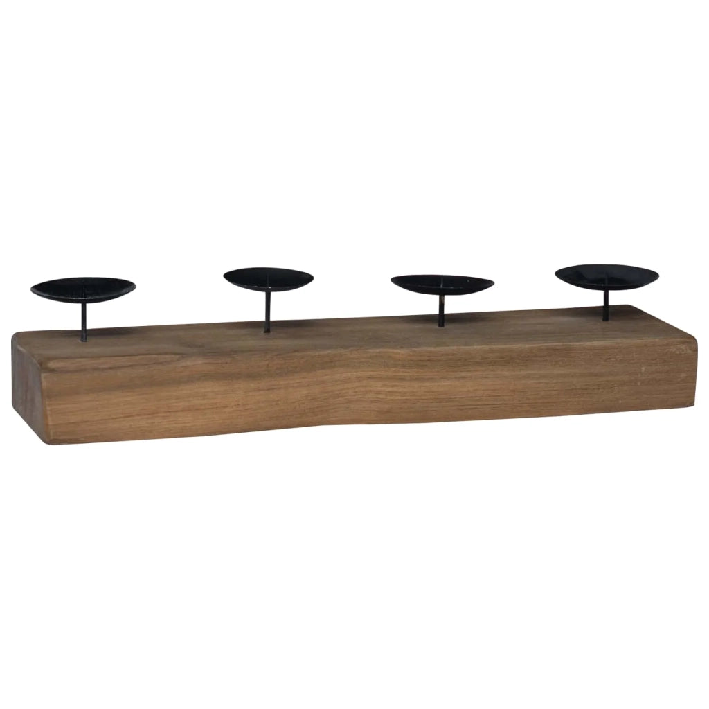 Candelabro Naturale 50 x 15 x 10 cm Legno massello di teak 42012364
