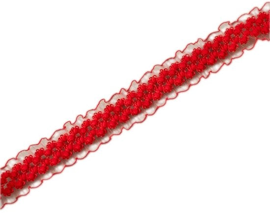Cintura elastica decorativa rossa 25 mm per cucire - Adatta per matrimoni e artigianato