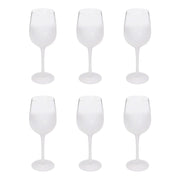 Set di 6 bicchieri da vino smerigliati 38 cl