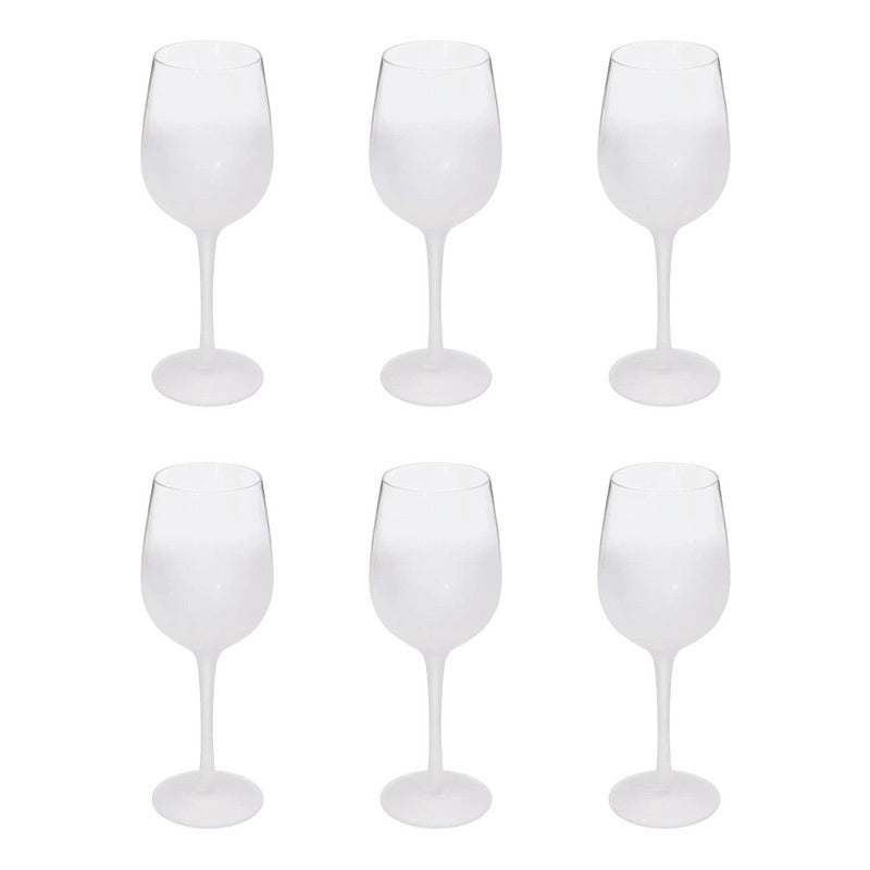 Set di 6 bicchieri da vino smerigliati 38 cl