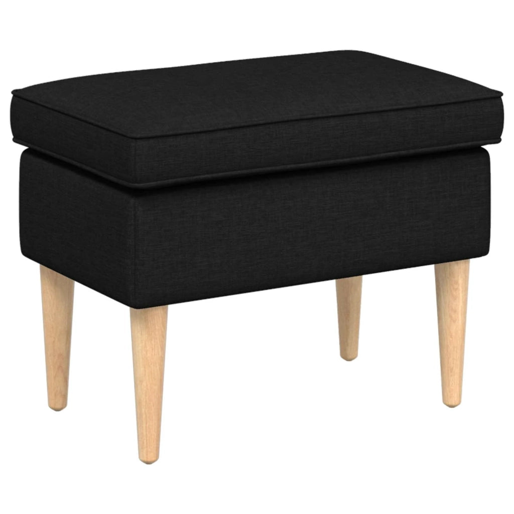Poltrona con Ottomano 2 pz Nero Tessuto 3418854
