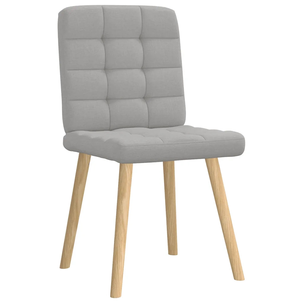 Sedie da Pranzo 4 pz Grigio Nuvola in Tessuto 3315200
