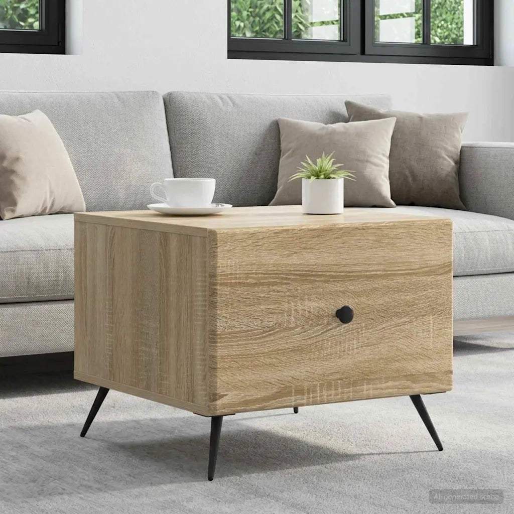 Tavolino da salotto con cassetto Rovere Sonoma 49 x 50 x 40 cm 895657