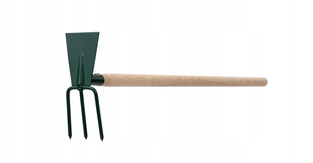 Zappa da giardino KADAX per scavare con forca da 7 cm e gancio da 83 cm