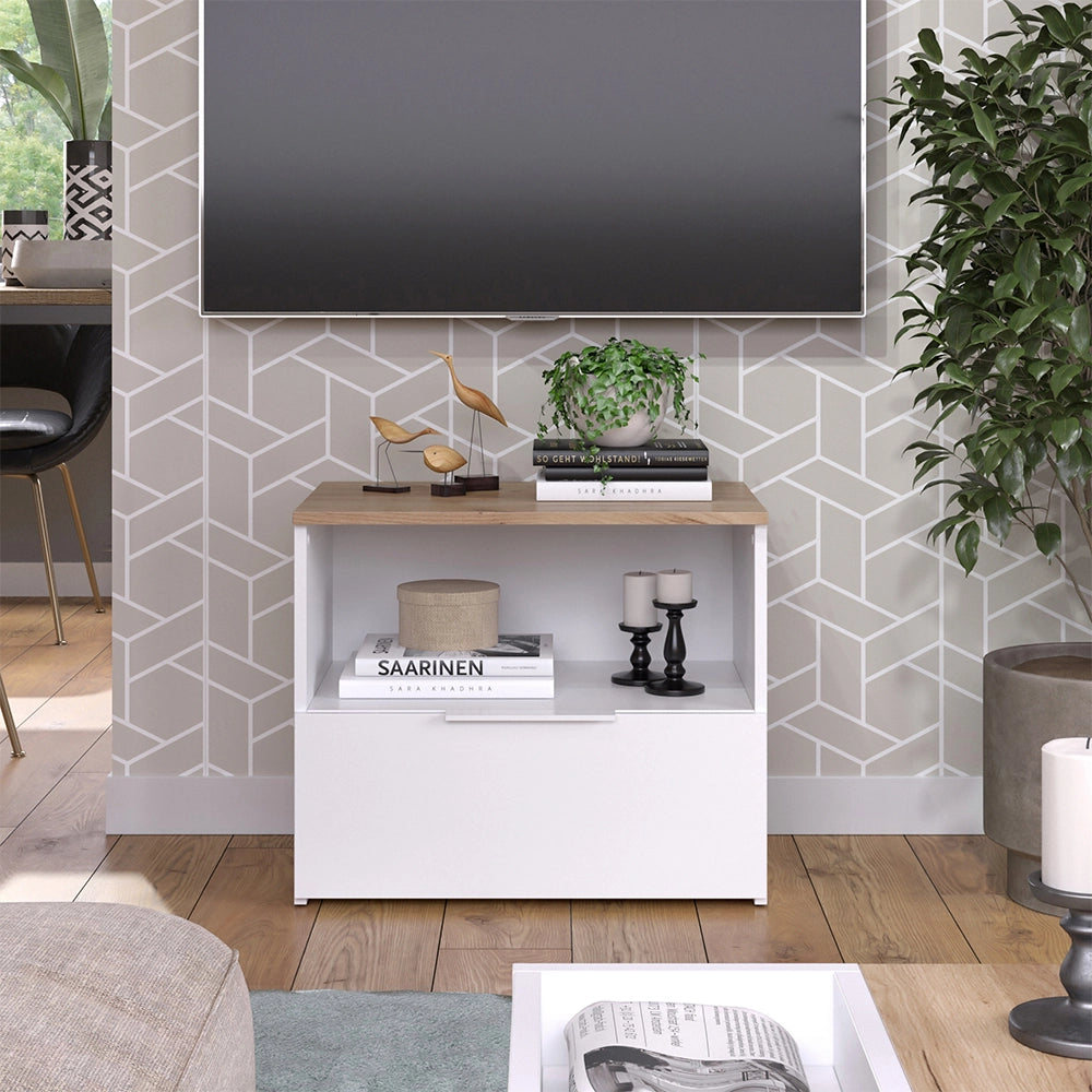Vicco Credenza Bianco/Sonoma 60 x 50 cm con patta