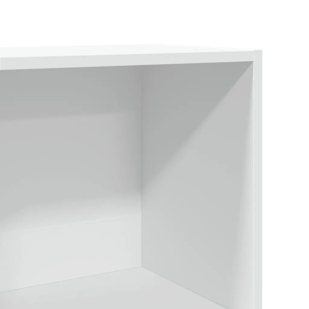 Libreria-Scaffale per Libri-Mobile di Stoccaggio Bianca 40x30x189 cm in Legno Multistrato