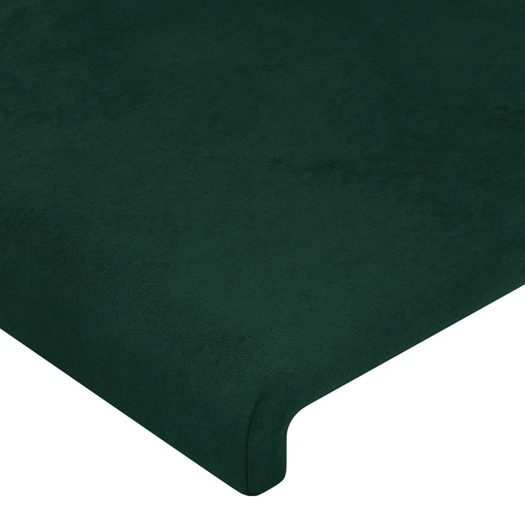 Giroletto con Testiera Verde Scuro 100x200 cm in Velluto cod mxl 63164