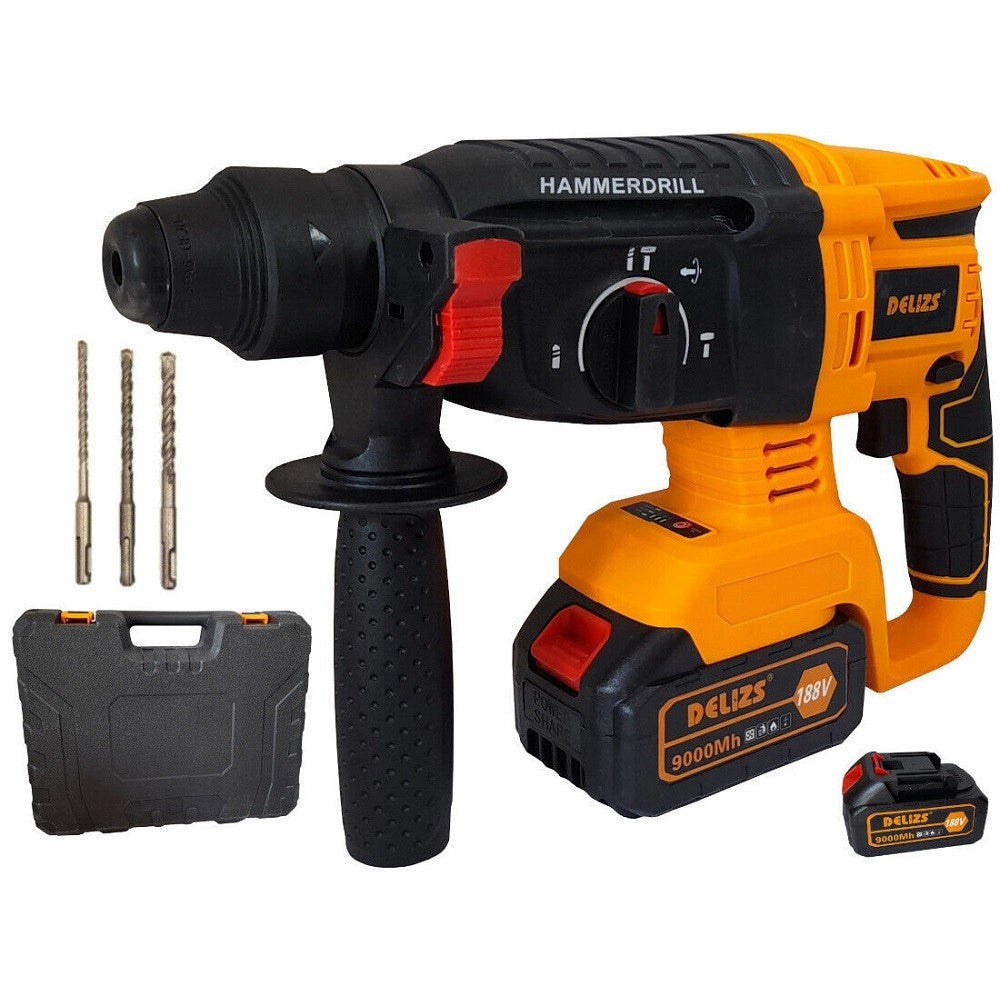 Trade Shop - Trapano Scalpellatore A Batteria 21v 9ah Martello Demolitore Sds Plus Dl26-1 -