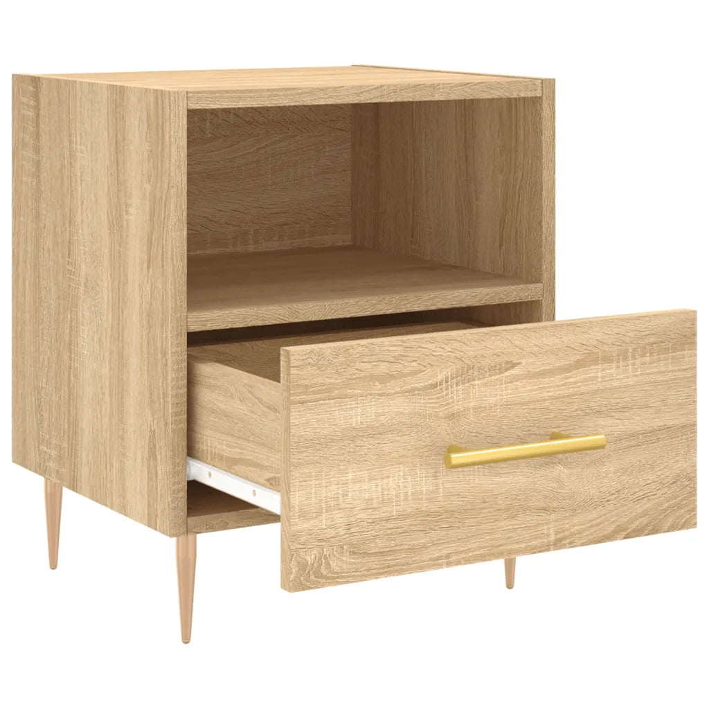 Set di 2 Comodini | Armadio da Notte | Mobiletto da notte Rovere Sonoma 40x35x47,5 cm in Legno Multistrato