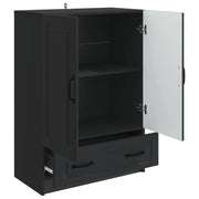 Credenza | Madia | Buffet da pranzo | Armadio da pranzo Nero 66 x 34,5 x 92 cm Legno ingegnerizzato