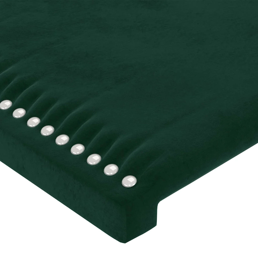 Testiera | Testata a LED Verde Scuro 203x16x118/128 cm in Velluto