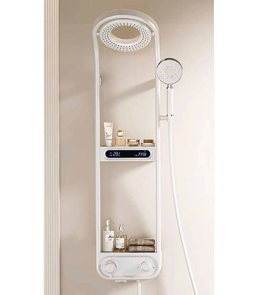 Colonna Doccia-Bagno Termostatica LH-198 | Corpo Rubinetto in Rame | Display LED Digitale e Orologio