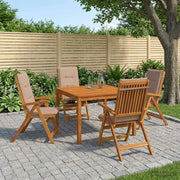 Set da pranzo da giardino 5 pezzi 5 pz Naturale 3434617