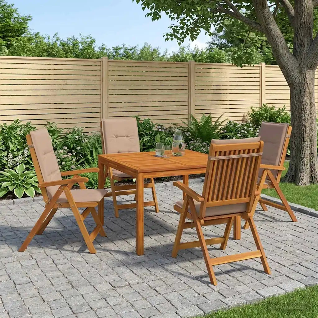 Set da pranzo da giardino 5 pezzi 5 pz Naturale 3434617