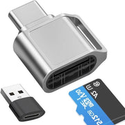 Micro SD Lettore USB C con Adattatore USB e Chiave da Tastiera - Compatibile con Laptop, MacBook, iPhone, Telefoni Galaxy - Utilissimo Lettore TF di Memoria Esterna