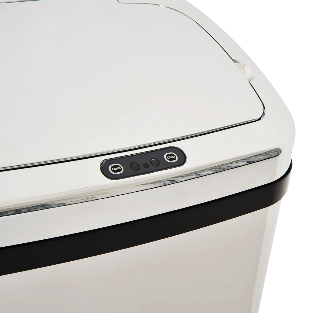 EasyComfort Pattumiera ad Apertura Automatica con Sensore a Infrarossi, in Acciaio Inox, 50L, Colore: Argento