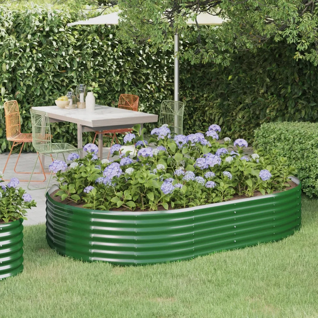 Vaso Giardino Acciaio Verniciato a Polvere 214x140x36 cm Verde cod mxl 67371