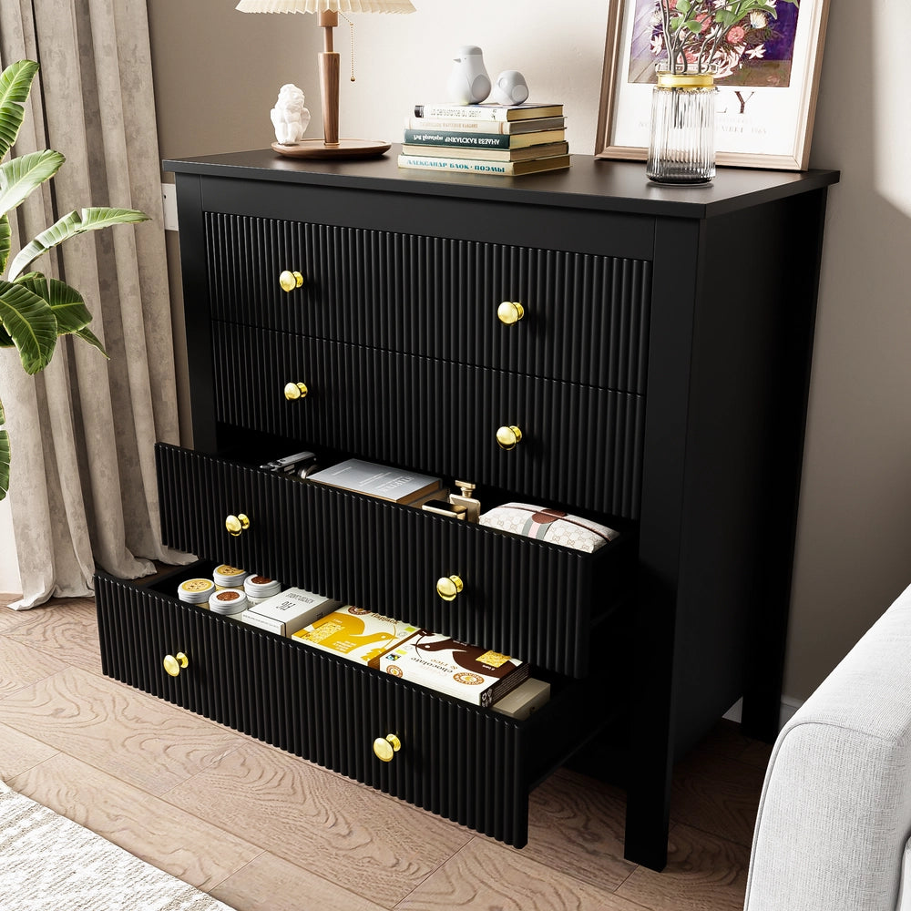 Cassettiera con Ante Speciali e Maniglie Dorate ¨C MINIMAL ¨C Com¨° Soggiorno