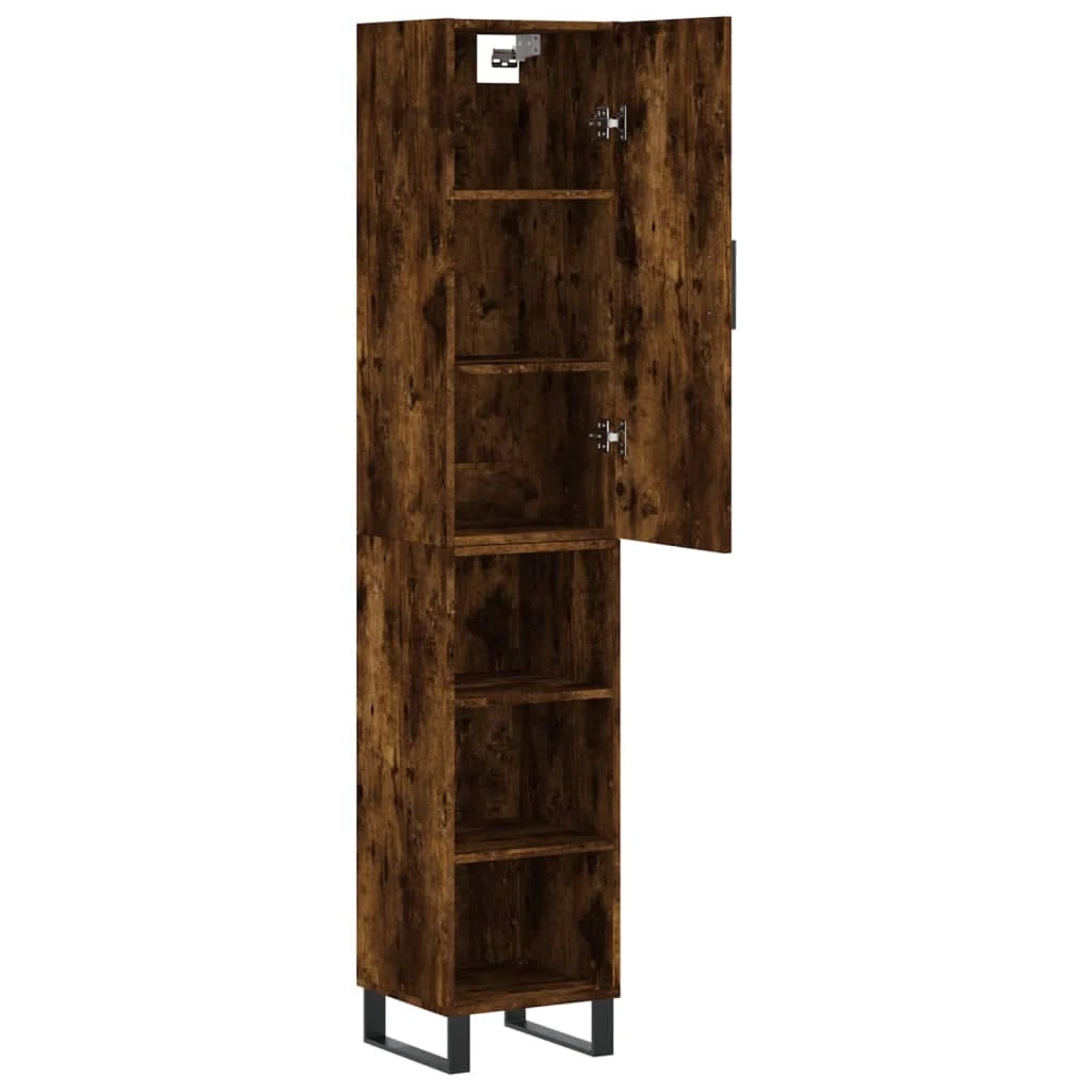 Buffet credenza cassettiera armadio mobile contenitore organizer cucina soggiorno salotto alto 34,5 x 34 x 180 cm legno ingegnerizzato marrone 02_0033260