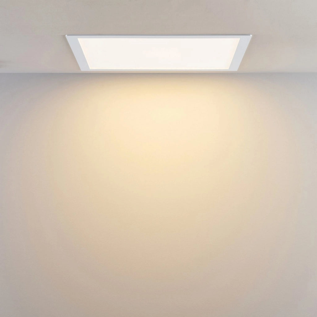 Faretto LED incasso pannello quadrato slim DMX RGB multicolore luce calda 24V impermeabile cromoterapia box doccia bagno 37W foro 380x380