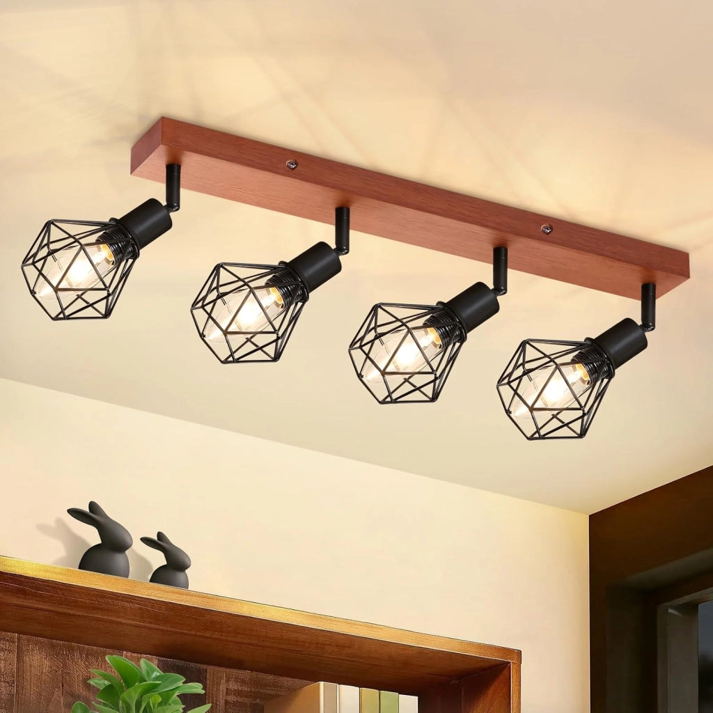 ZMH Faretto da soffitto neri E14 vintage orientabili 350° per ingresso soggiorno