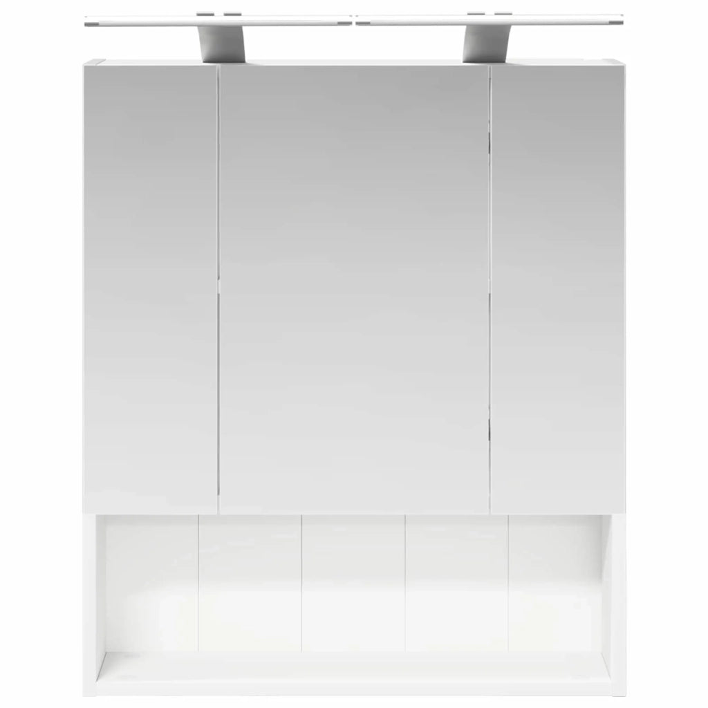 Mobiletto per specchio da bagno Bianco 60 x 14.5 x 70 cm