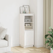 Credenza Bianca 37x34x110 cm in Legno Massello di Pino cod mxl 12598