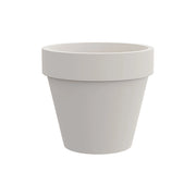 Vaso Rotondo Design Classico Indoor e Outdoor Tera Standard One Chalk Ø80 cm in Plastica Bianco Gesso