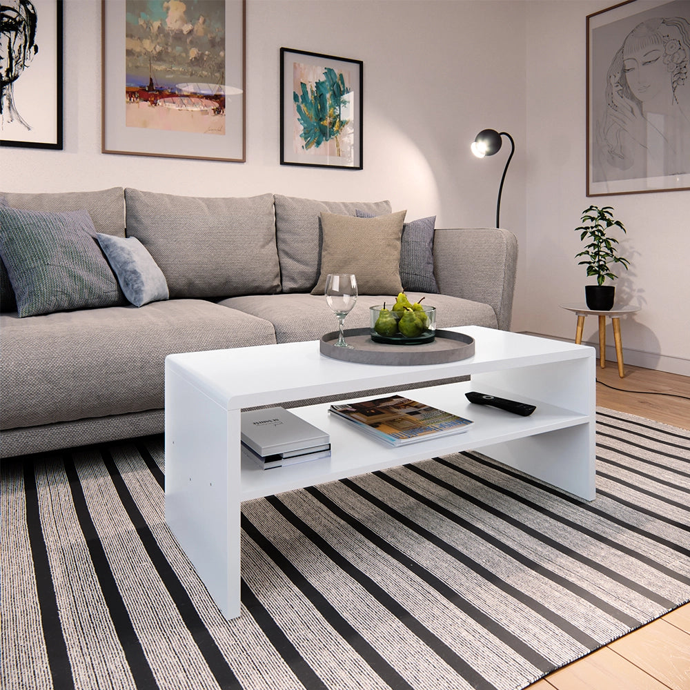 Vicco Tavolino da salotto Bianco 99.6 x 39.8 cm
